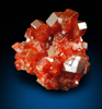 Vanadinite on Barite from Mibladen, Haute Moulouya Basin, Zeida-Aouli-Mibladen belt, Midelt Province, Morocco