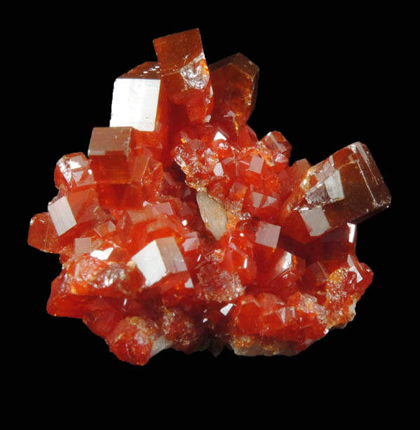 Vanadinite on Barite from Mibladen, Haute Moulouya Basin, Zeida-Aouli-Mibladen belt, Midelt Province, Morocco