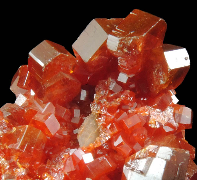 Vanadinite on Barite from Mibladen, Haute Moulouya Basin, Zeida-Aouli-Mibladen belt, Midelt Province, Morocco