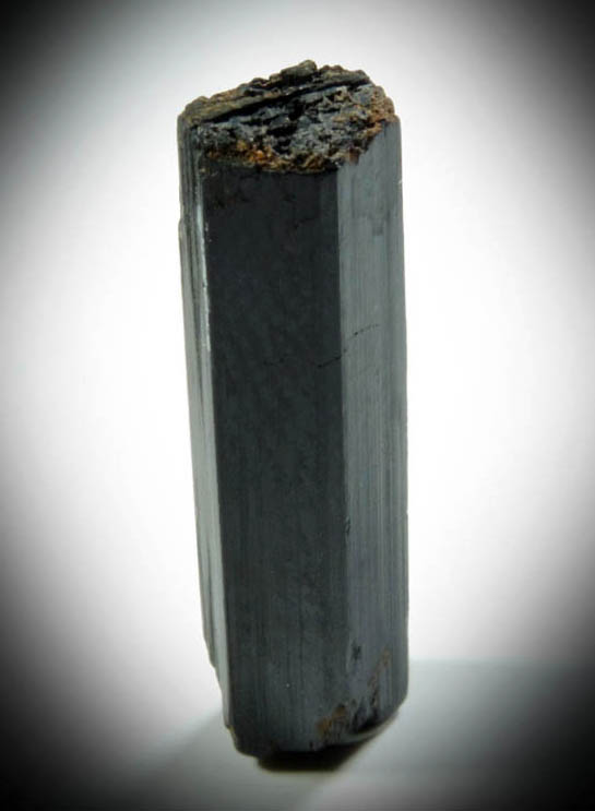 Arfvedsonite (rare terminated Arfvedsonite crystal) from Hurricane Mountain, east of Intervale, Carroll County, New Hampshire