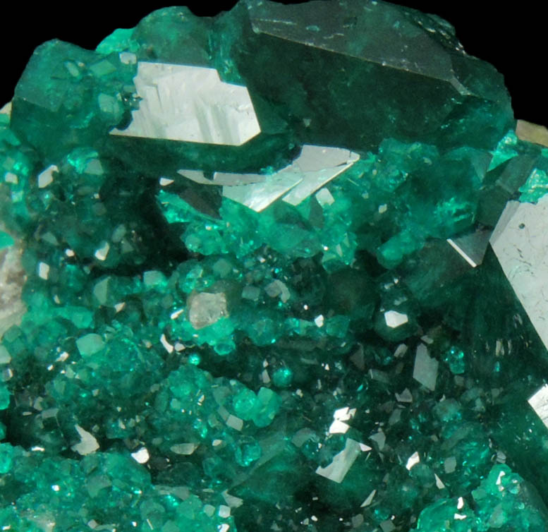 Dioptase with Duftite from Tsumeb Mine, Otavi-Bergland District, Oshikoto, Namibia (Type Locality for Duftite)