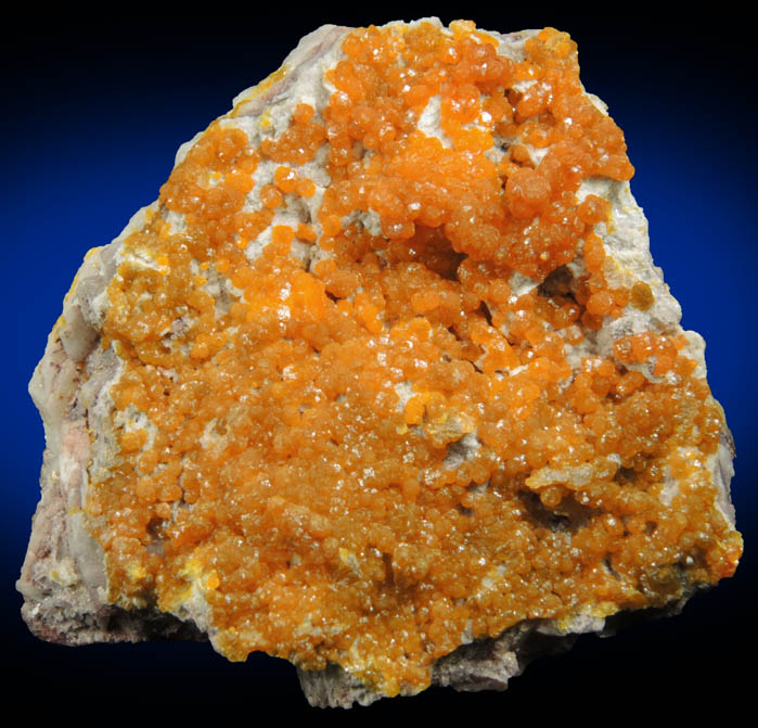 Mimetite and Willemite on Barite from Rowley Mine, 20 km northwest of Theba, Painted Rock Mountains, Maricopa County, Arizona