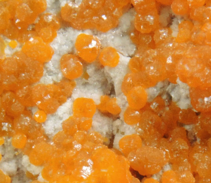 Mimetite and Willemite on Barite from Rowley Mine, 20 km northwest of Theba, Painted Rock Mountains, Maricopa County, Arizona