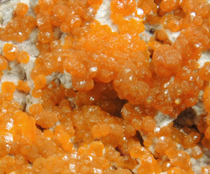 Mimetite and Willemite on Barite from Rowley Mine, 20 km northwest of Theba, Painted Rock Mountains, Maricopa County, Arizona