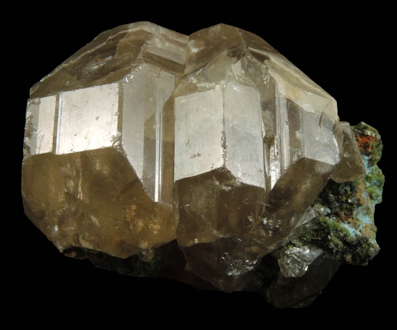 Cerussite with Duftite from Tsumeb Mine, Otavi-Bergland District, Oshikoto, Namibia (Type Locality for Duftite)