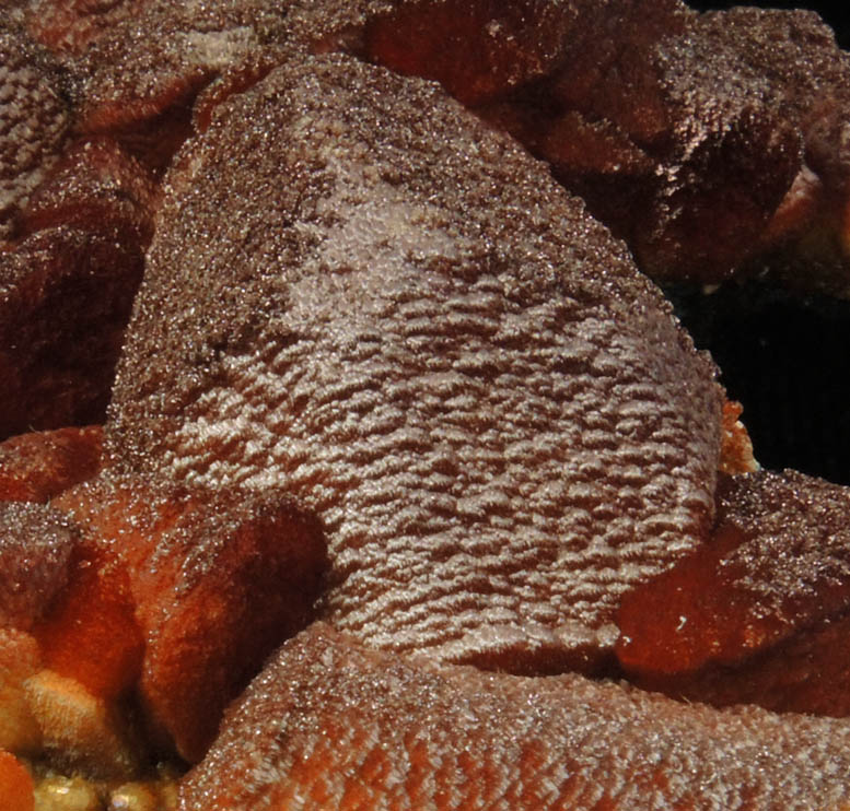 Sphalerite on Siderite pseudomorphs after Calcite from Broken Hill Mine, Aggeneys, Namakwa District, Northern Cape Province, South Africa