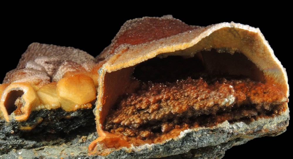 Sphalerite on Siderite pseudomorphs after Calcite from Broken Hill Mine, Aggeneys, Namakwa District, Northern Cape Province, South Africa