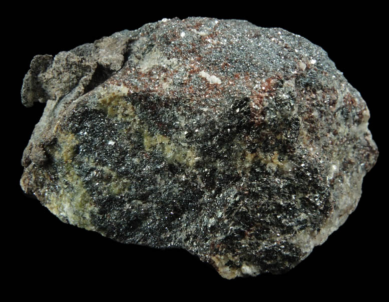 Lead (Native Lead) on Hausmannite from Langban, Vrmland, Sweden