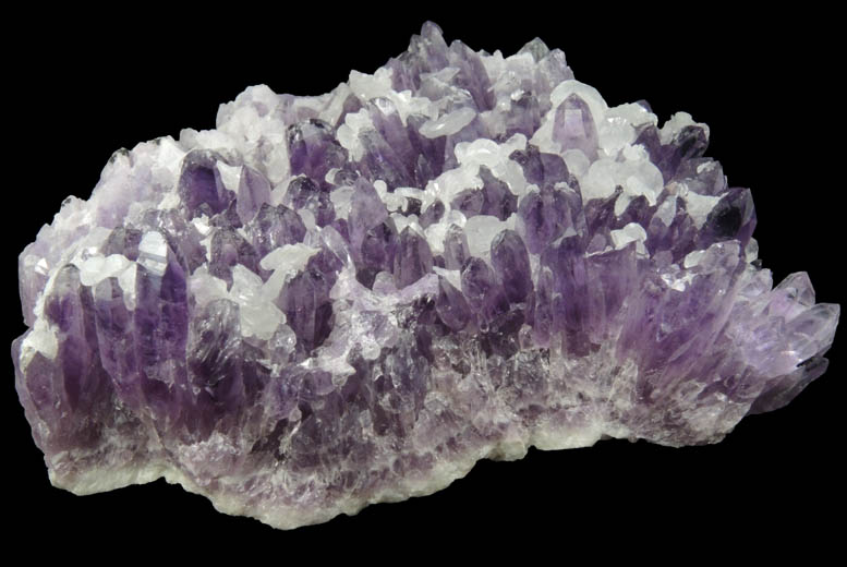 Quartz var. Amethyst with Calcite from Veta Madre Mining District, Guanajuato, Mexico