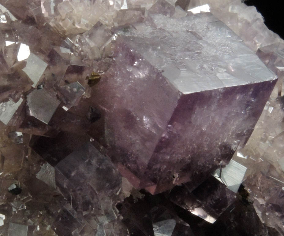 Fluorite (twinned crystals), Galena, Chalcopyrite, Quartz from Blackdene Mine, Ireshopeburn, Weardale, County Durham, England
