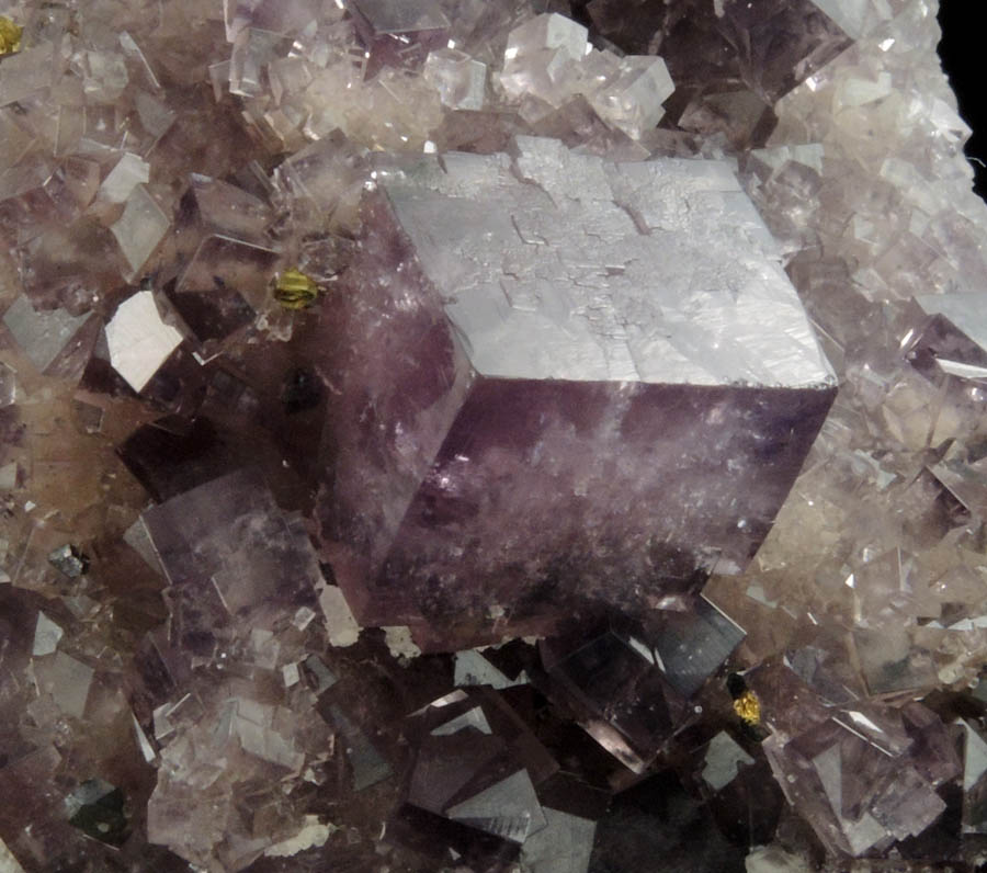 Fluorite (twinned crystals), Galena, Chalcopyrite, Quartz from Blackdene Mine, Ireshopeburn, Weardale, County Durham, England