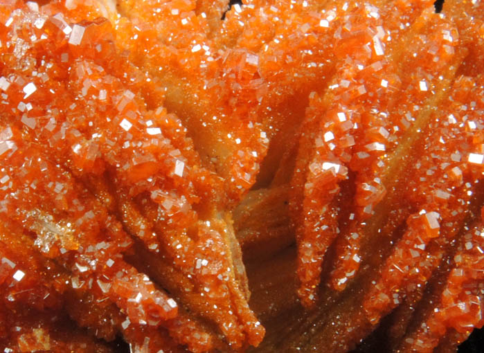 Vanadinite over Barite from Mibladen, Haute Moulouya Basin, Zeida-Aouli-Mibladen belt, Midelt Province, Morocco