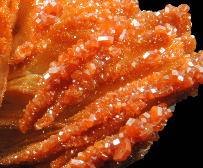 Vanadinite over Barite from Mibladen, Haute Moulouya Basin, Zeida-Aouli-Mibladen belt, Midelt Province, Morocco