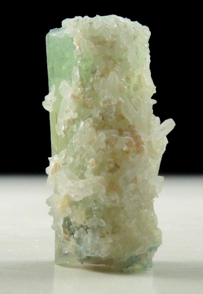 Quartz on Elbaite Tourmaline from Mount Mica, Pocket #28, Paris, Oxford County, Maine