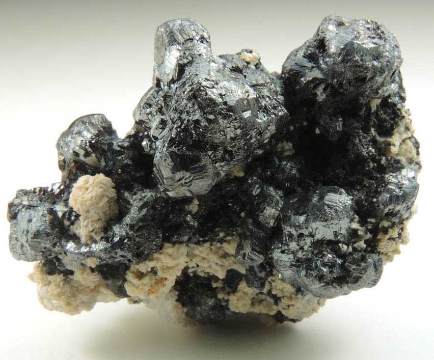 Pyrargyrite, Quartz and Calcite from Fresnillo District, Zacatecas, Mexico