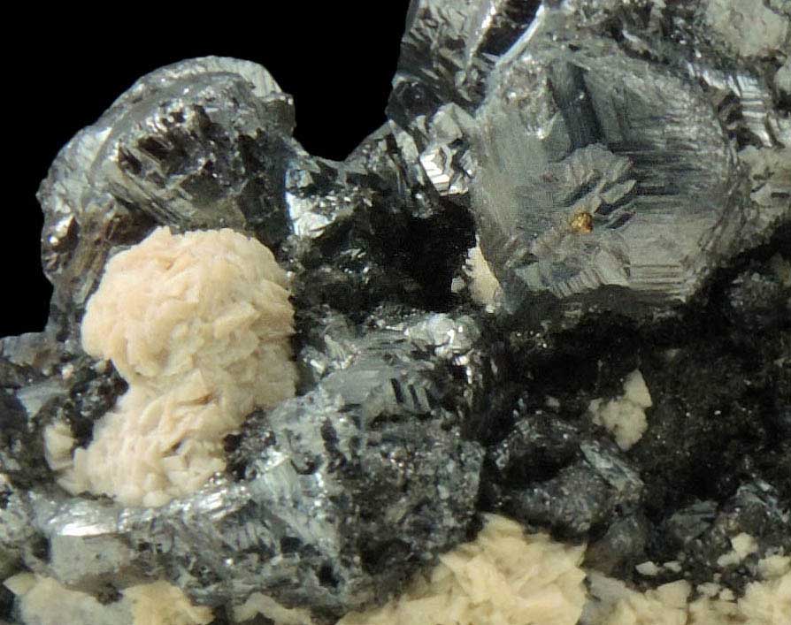 Pyrargyrite, Quartz and Calcite from Fresnillo District, Zacatecas, Mexico