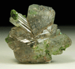 Cerussite (trilling) with Duftite and Malachite from Tsumeb Mine, 3rd Oxide Zone, Otavi-Bergland District, Oshikoto, Namibia (Type Locality for Duftite)