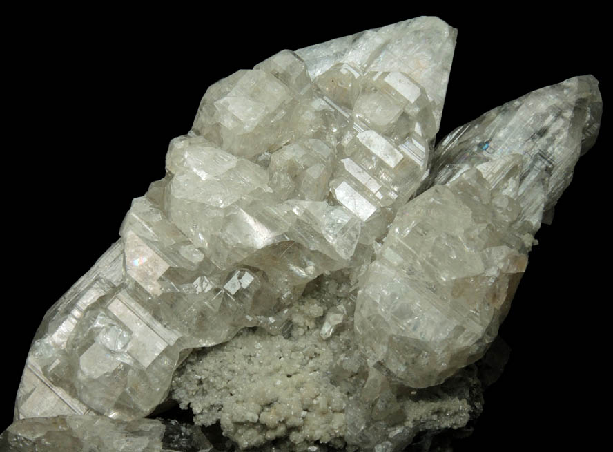 Cerussite over Calcite from Tsumeb Mine, Otavi-Bergland District, Oshikoto, Namibia