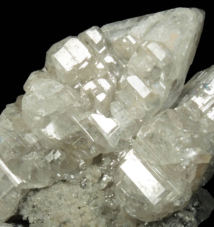 Cerussite over Calcite from Tsumeb Mine, Otavi-Bergland District, Oshikoto, Namibia