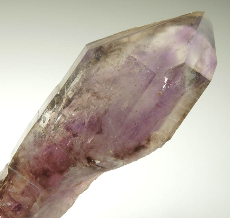 Quartz var. Smoky-Amethyst with moveable internal bubble (Enhydro) from Tafelkop, Goboboseb Mountains, 27 km west of Brandberg Mountain, Erongo region, Namibia