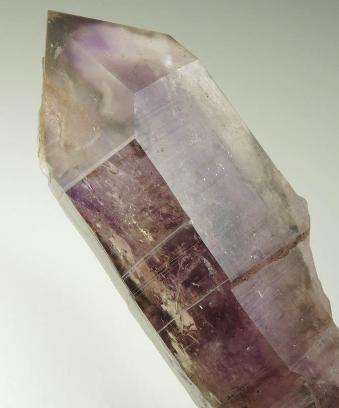 Quartz var. Smoky-Amethyst with moveable internal bubble (Enhydro) from Tafelkop, Goboboseb Mountains, 27 km west of Brandberg Mountain, Erongo region, Namibia