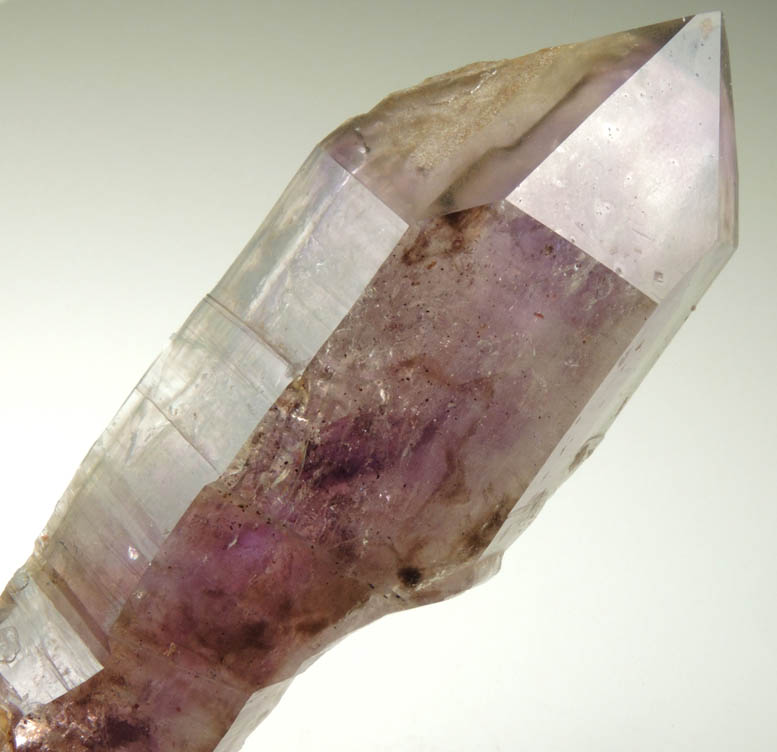 Quartz var. Smoky-Amethyst with moveable internal bubble (Enhydro) from Tafelkop, Goboboseb Mountains, 27 km west of Brandberg Mountain, Erongo region, Namibia