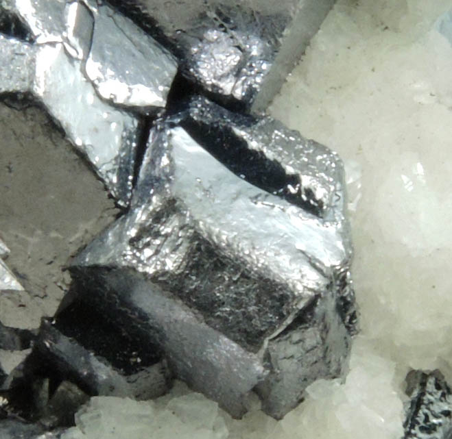 Galena (Spinel Law-twinned) and Calcite from Casapalca District, Huarochiri Province, Peru