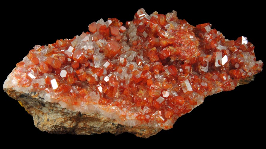 Vanadinite and Calcite from Old Yuma Mine, west of Tucson, Pima County, Arizona