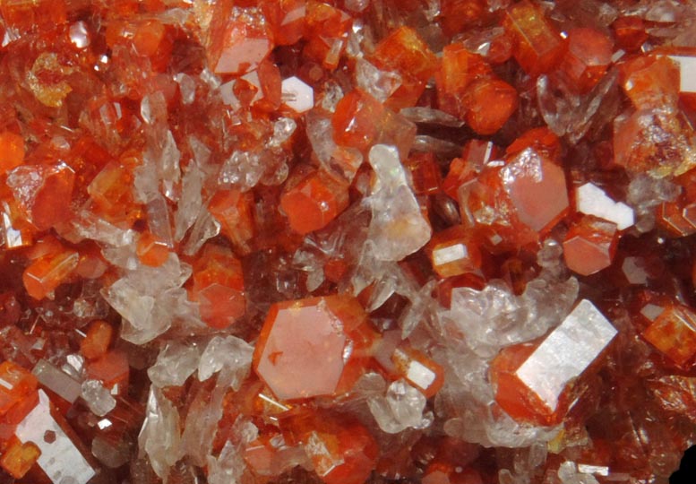 Vanadinite and Calcite from Old Yuma Mine, west of Tucson, Pima County, Arizona