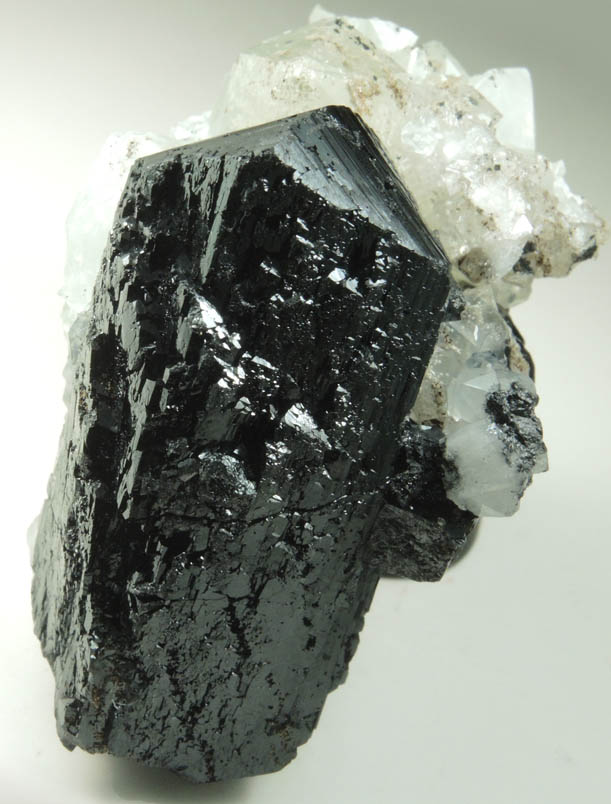 Ilvaite on Quartz from Dalnegorsk, Primorskiy Kray, Russia