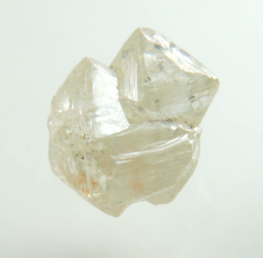 Diamond (1.74 carat cluster of yellowish-gray octahedral crystals) from near Luderitz Bay (probably Kolmanskop), Karas Region, Namibia