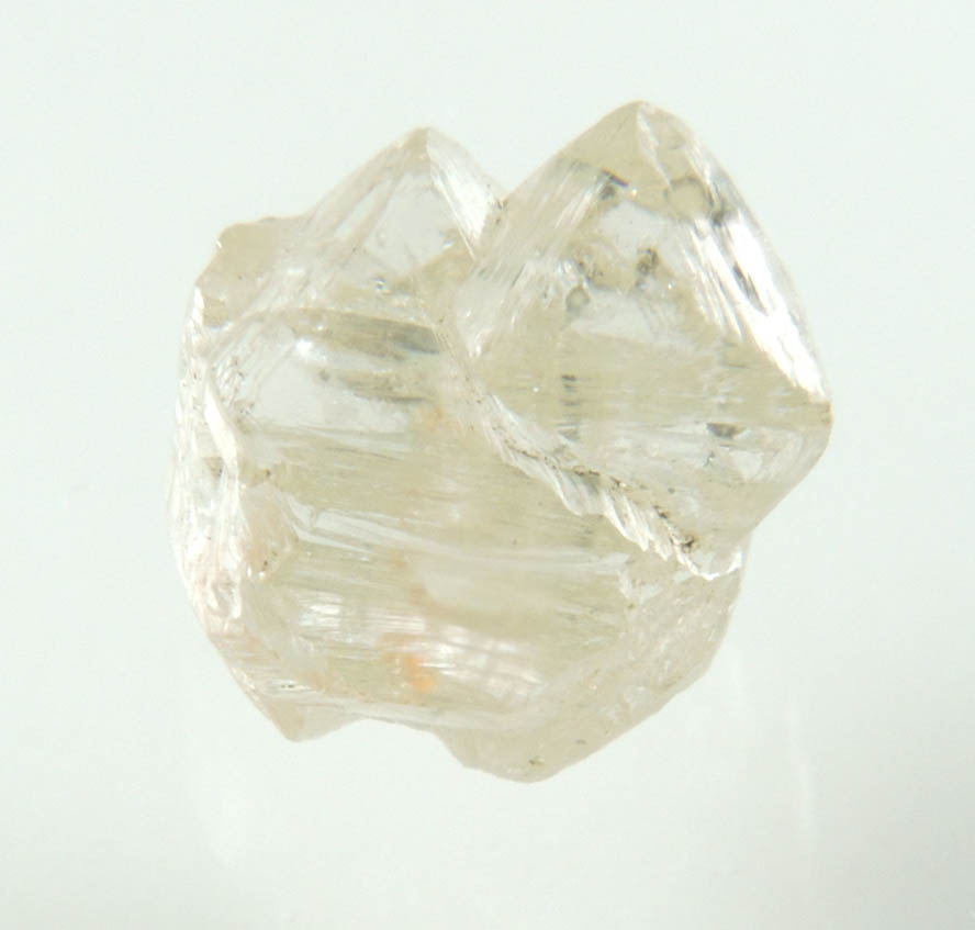 Diamond (1.74 carat cluster of yellowish-gray octahedral crystals) from near Luderitz Bay (probably Kolmanskop), Karas Region, Namibia