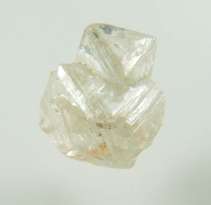 Diamond (1.74 carat cluster of yellowish-gray octahedral crystals) from near Luderitz Bay (probably Kolmanskop), Karas Region, Namibia