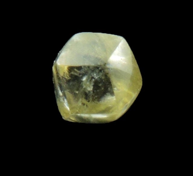 Diamond (0.17 carat tetrahexahedral yellow crystal) from South Africa