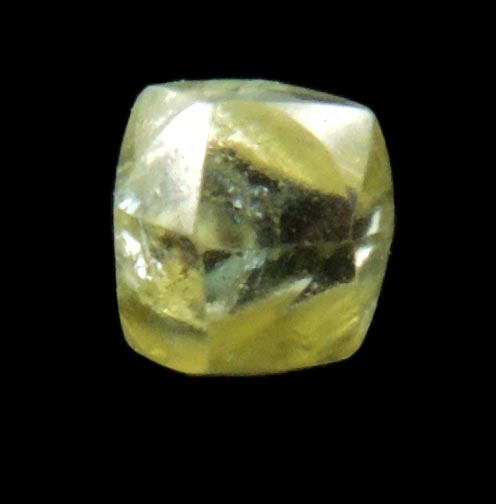 Diamond (0.17 carat tetrahexahedral yellow crystal) from South Africa
