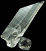 Quartz (crystal plus 1.51 carat faceted gemstone) from Brazil