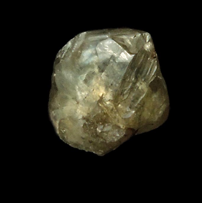 Diamond (1.25 carat intergrown gray complex rough uncut diamond) from Mbuji-Mayi, 300 km east of Tshikapa, Democratic Republic of the Congo