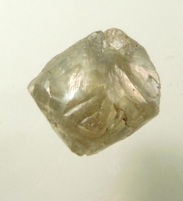 Diamond (1.25 carat intergrown gray complex rough uncut diamond) from Mbuji-Mayi, 300 km east of Tshikapa, Democratic Republic of the Congo