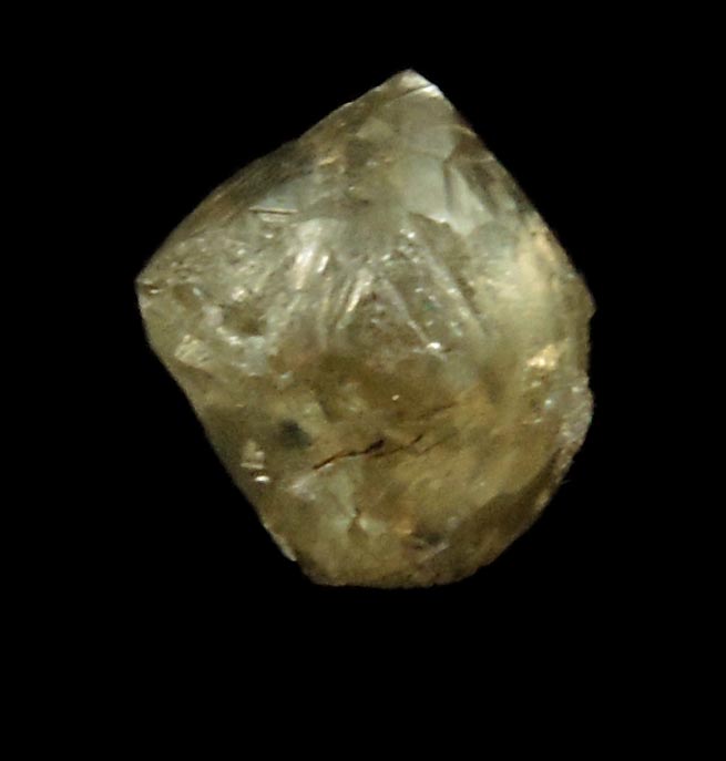 Diamond (1.25 carat intergrown gray complex rough uncut diamond) from Mbuji-Mayi, 300 km east of Tshikapa, Democratic Republic of the Congo