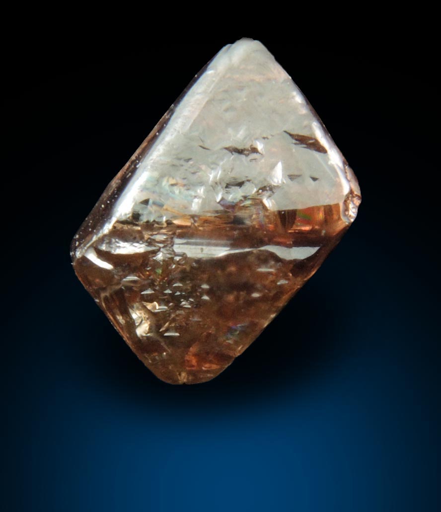 Diamond (3.71 carat brown octahedral rough diamond) from Argyle Mine, Kimberley, Western Australia, Australia