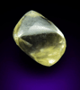 Diamond (0.71 carat gem-grade yellow octahedral rough diamond) from Diamantino, Mato Grosso, Brazil