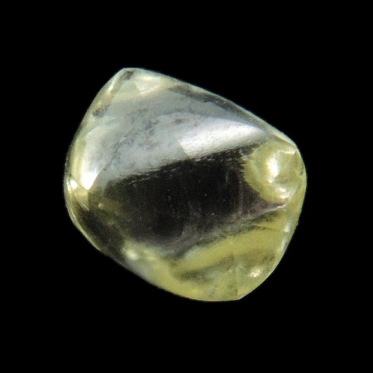 Diamond (0.71 carat gem-grade yellow octahedral rough diamond) from Diamantino, Mato Grosso, Brazil