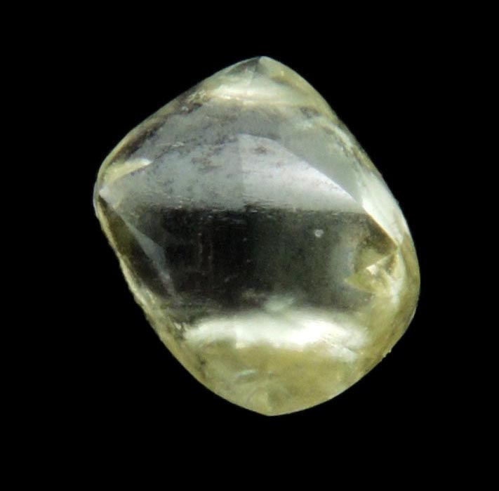 Diamond (0.71 carat gem-grade yellow octahedral rough diamond) from Diamantino, Mato Grosso, Brazil