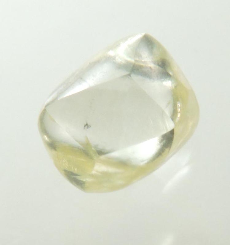 Diamond (0.71 carat gem-grade yellow octahedral rough diamond) from Diamantino, Mato Grosso, Brazil