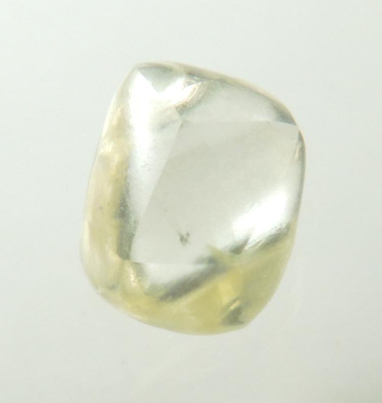 Diamond (0.71 carat gem-grade yellow octahedral rough diamond) from Diamantino, Mato Grosso, Brazil