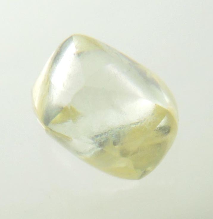 Diamond (0.71 carat gem-grade yellow octahedral rough diamond) from Diamantino, Mato Grosso, Brazil