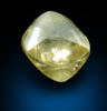 Diamond (1.04 carat gem-grade yellow flattened complex uncut diamond) from Oranjemund District, southern coastal Namib Desert, Namibia