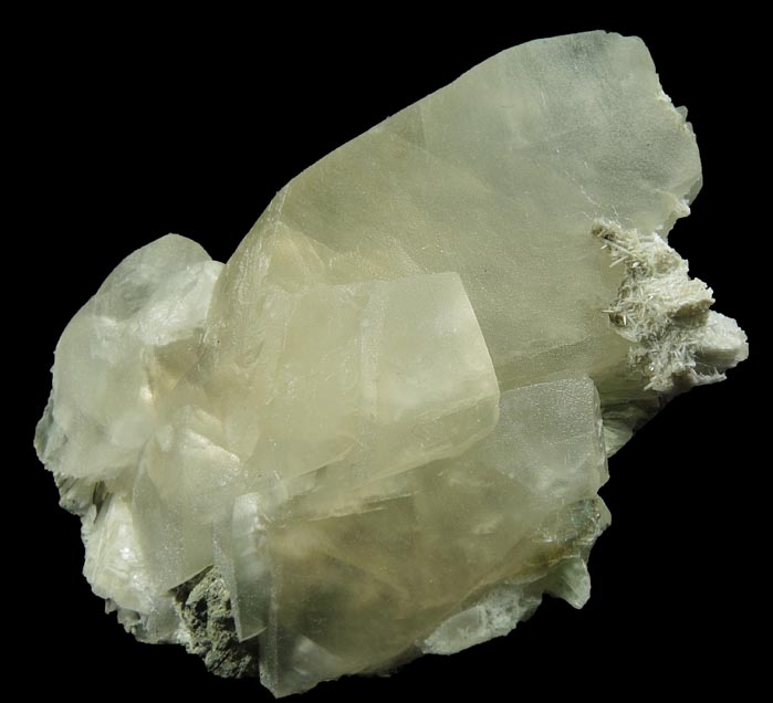 Calcite over Natrolite from Millington Quarry, Bernards Township, Somerset County, New Jersey
