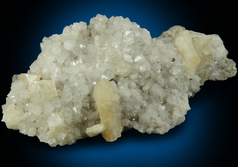 Quartz with Stilbite, Heulandite, Pyrite from railroad cut near Thomaston Dam, Litchfield County, Connecticut