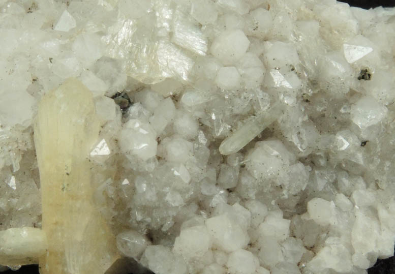 Quartz with Stilbite, Heulandite, Pyrite from railroad cut near Thomaston Dam, Litchfield County, Connecticut